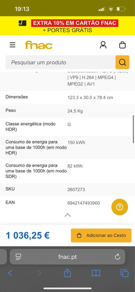Smart TV Hisense 55" Mini LED UHD 4K 55U8KQ - 140cm