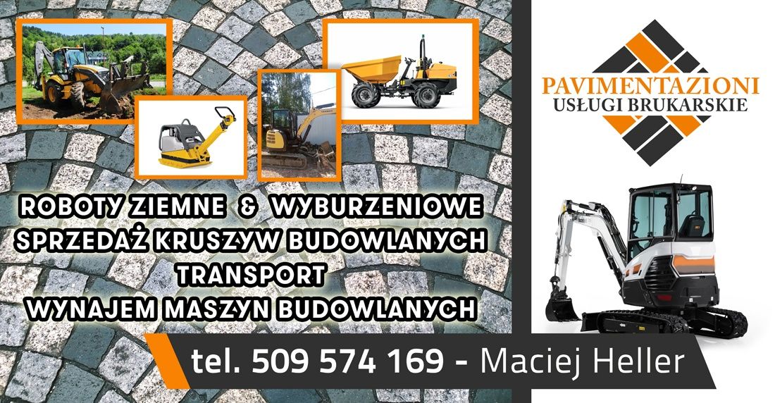 Wynajem maszyn budowlanych Milówka rajcza Ujsoły