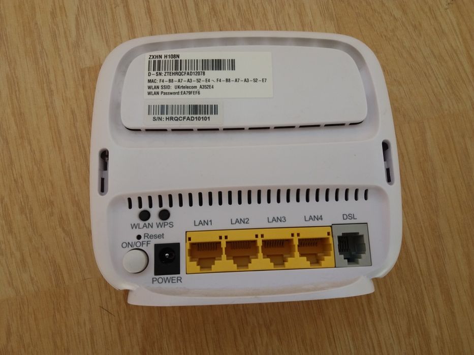 Модем для інтернет-підключення ZTE H108N