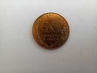 Moneta Francja - 20 centymów 1992 /12/