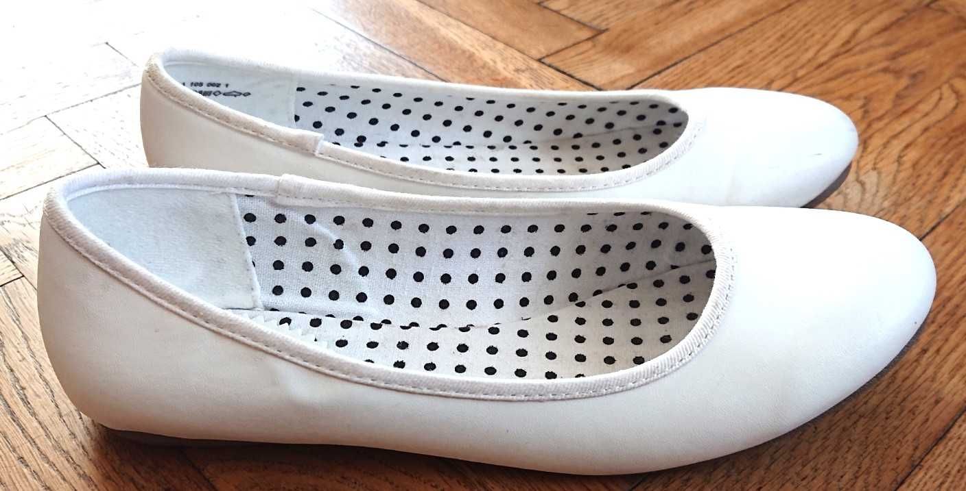 Buty balerinki białe GRACELAND rozmiar 38
