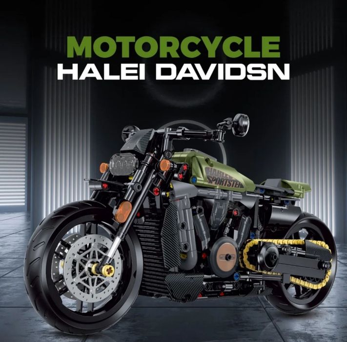 Конструктор мотоцикл  634 шт ретро байк Lego Harley Davidson Харлей
