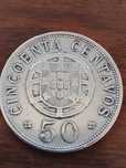 Moeda de 50 centavos, de 1927, de Angola
