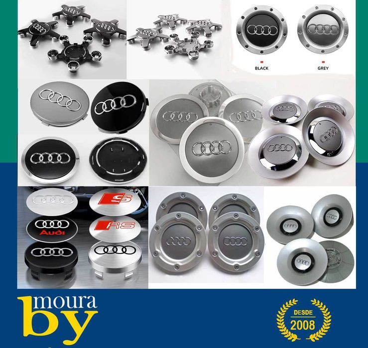 4 Centros de Roda audi 58mm 60mm 63mm 69mm 145mm 147mm 149mm