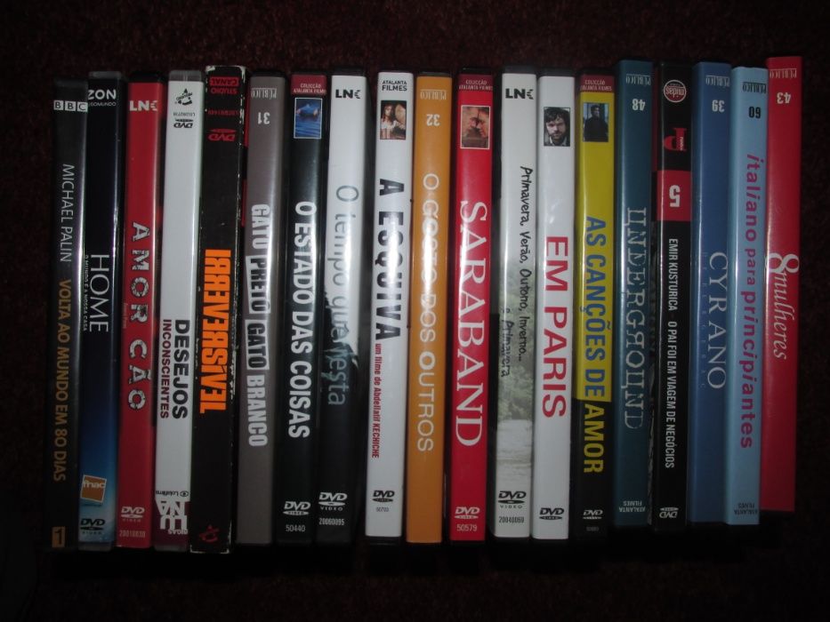 DVDs originais (Filmes, Animação, Concertos)