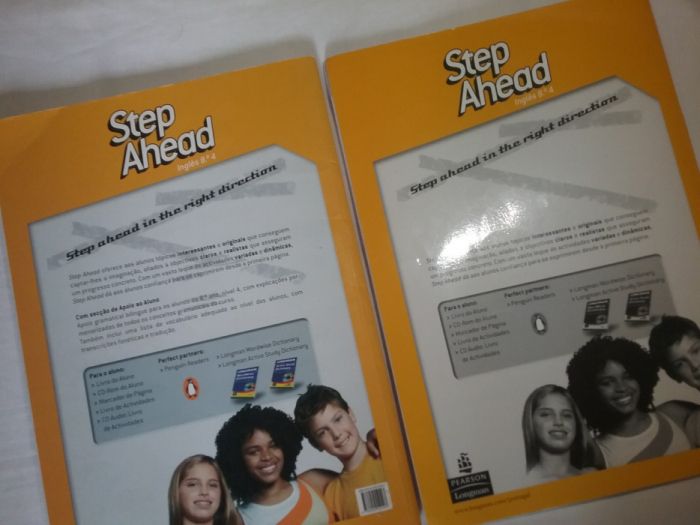 Manual+ 2 CD's + livro de exercícios -"Step Ahead" -Inglês 8°ano