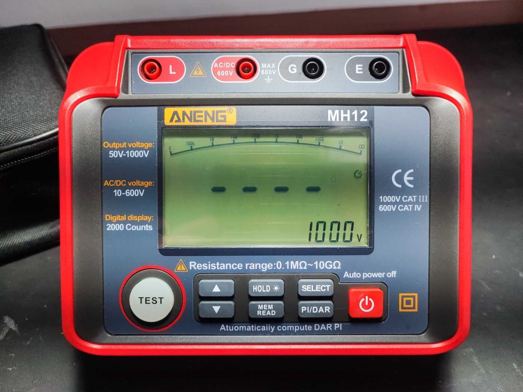 Verificador de resistência de isolamento. Megger Digital
