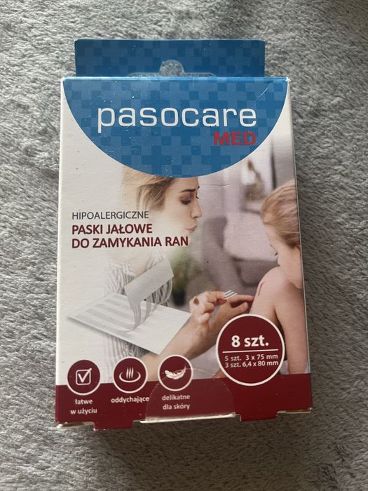 Pasocare Med, paski jałowe do zamykania ran, 8 szt.