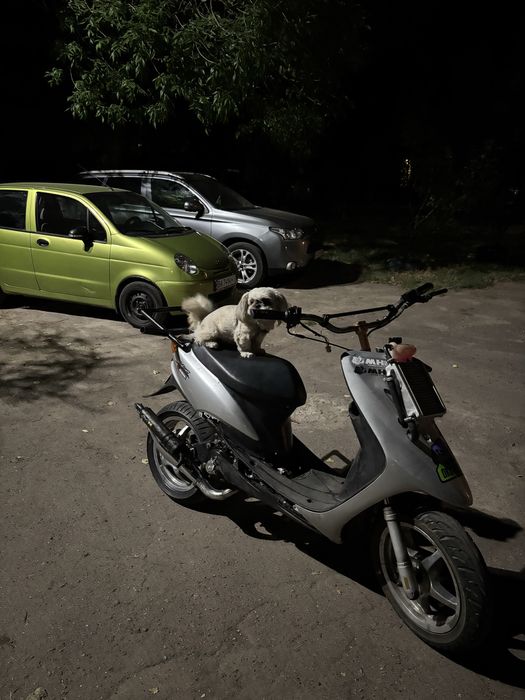 Yamaha Jog sa16 на Aerox ходовке