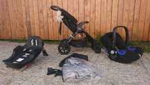 Carrinho de passeio B-Agile Britax + cadeira Baby-safe i-size + Isofix