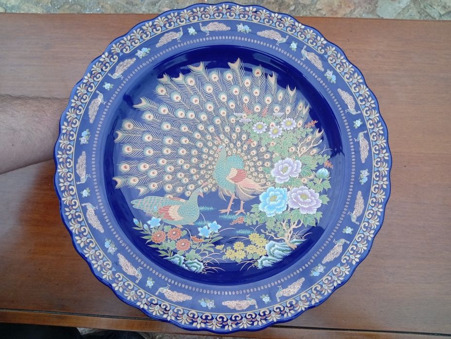 Prato decorativo chinês em porcelana
