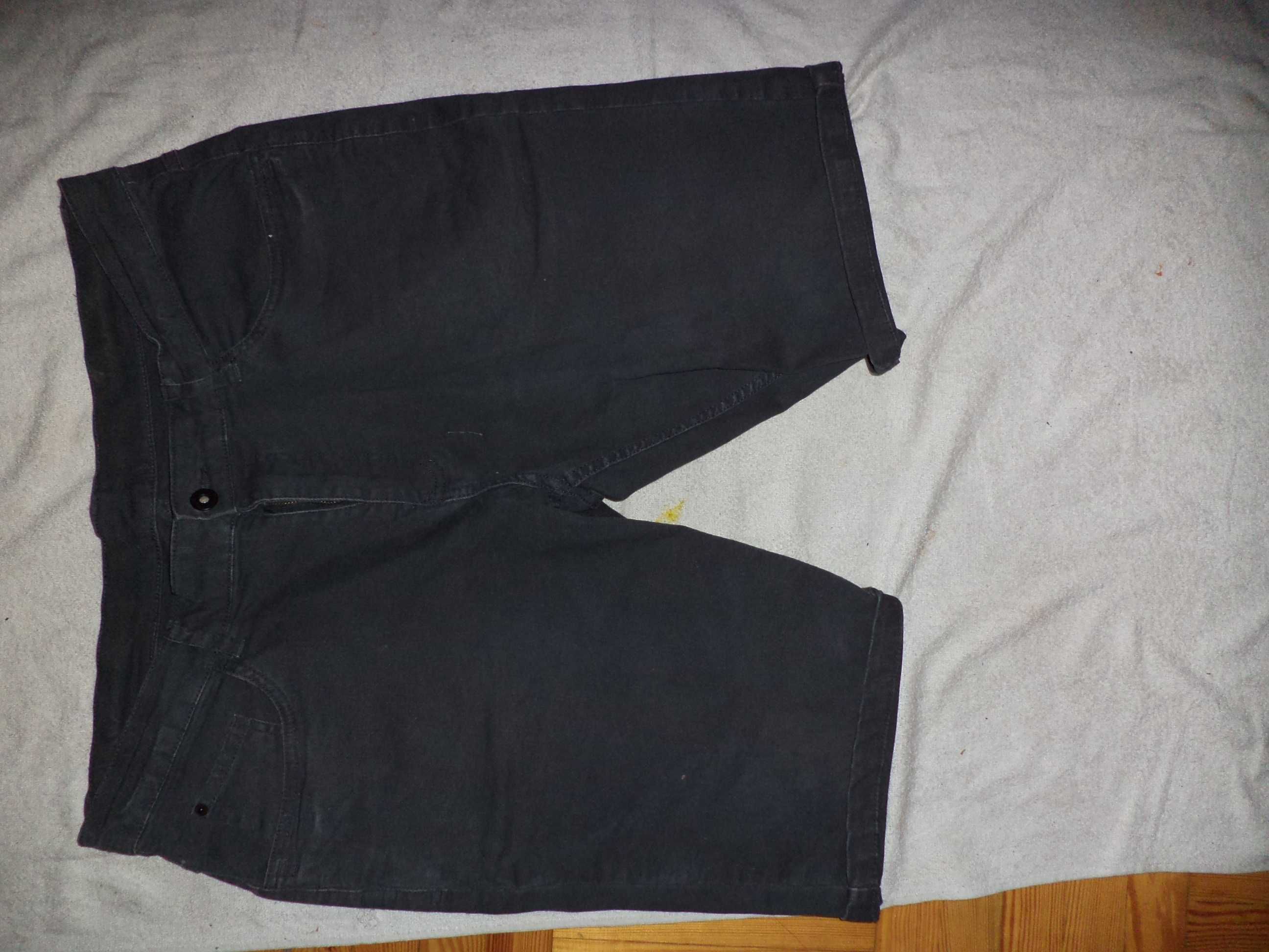 Spodenki krutkie dzins czarne denim  jak nowe
