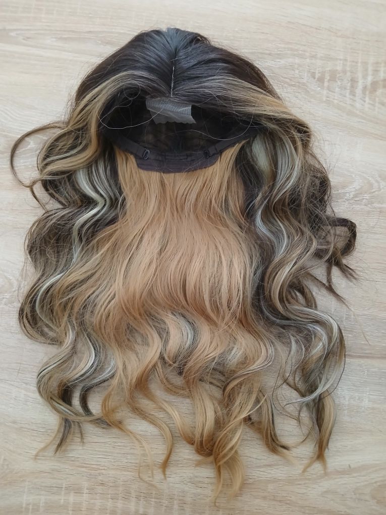Peruka blond brąz nowa
