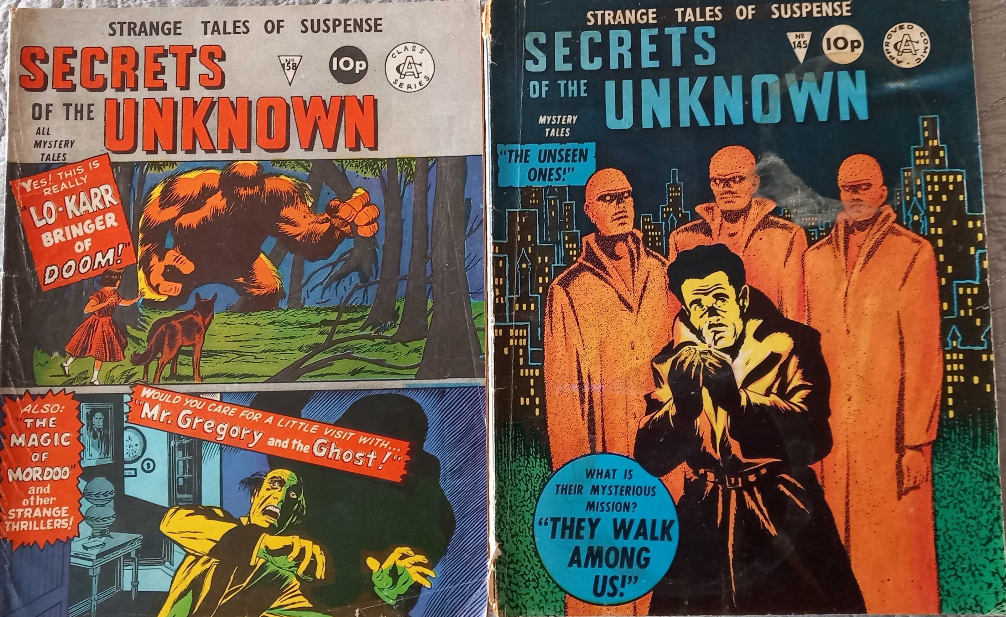 12 números da revista inglesa "Secrets of the Unknown" (Alan Class)