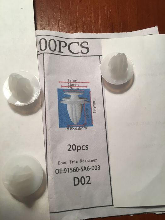 Крепёж, андапки, клипсы