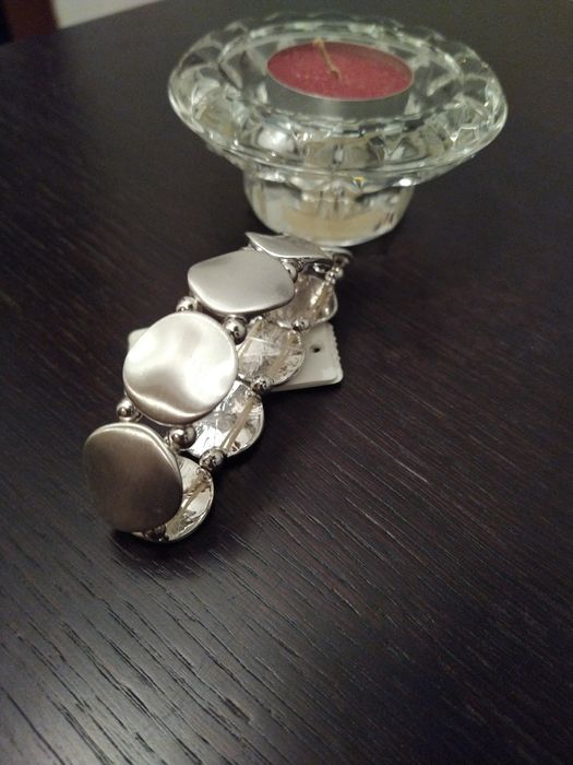 Pulseira prateada, elegante e original - Parfois - Nova!