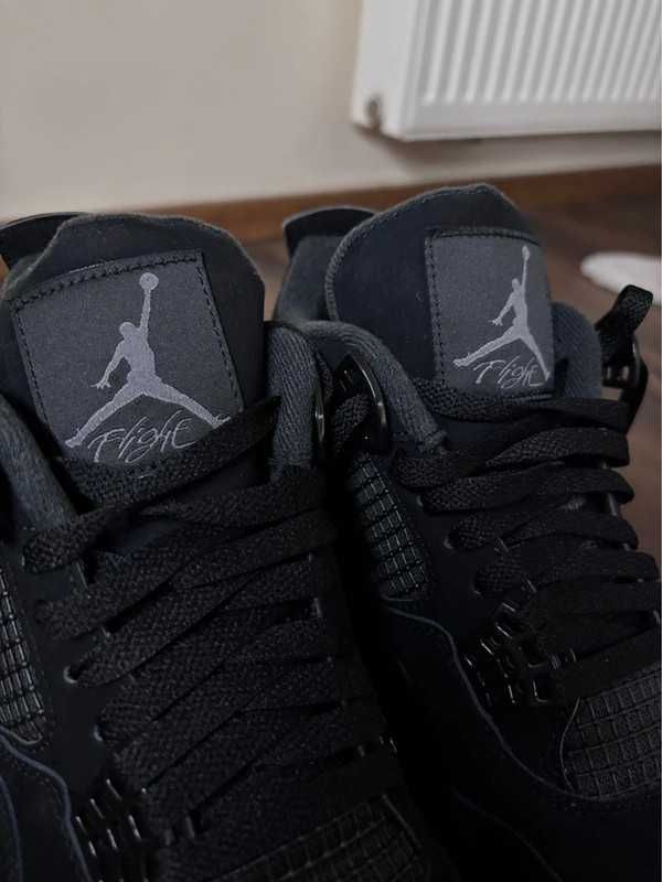 Nowość*NowyJordan4NikeAir4 BlackunisexTrampki 37.5