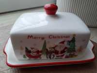 Maselniczka porcelamowa świąteczna