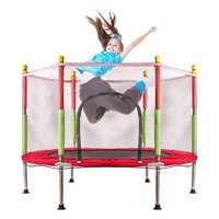 trampolina ogrodowa dla dzieci siatka 140cm 55inch czerwona