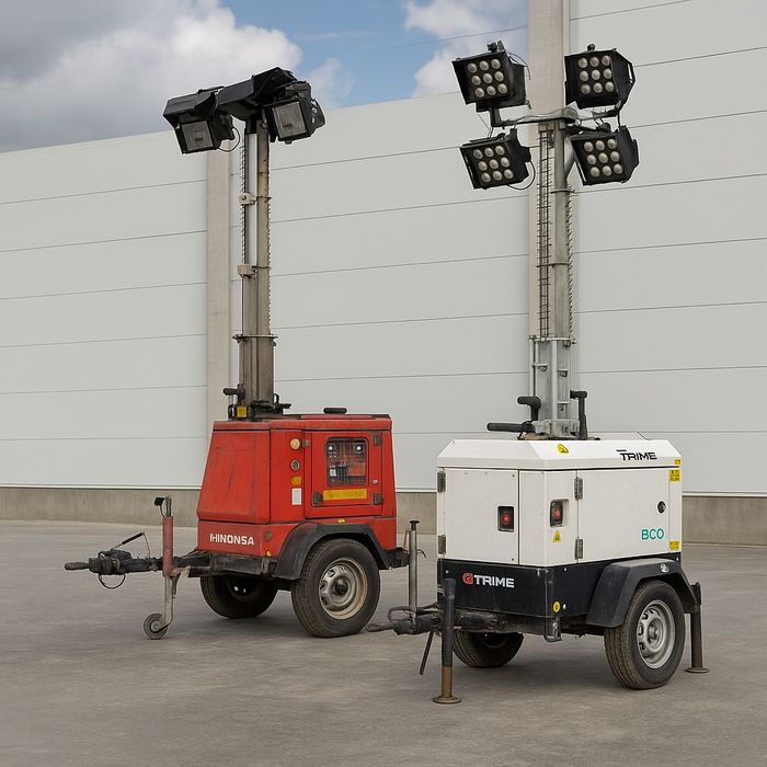 Wynajem masztu oświetleniowego. Wieża oświetleniowa