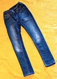 Spodnie jeansy denim regulowane 128