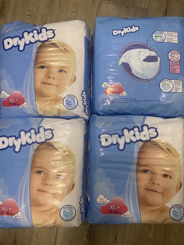 Підгузники DryKids памперси розмір 6 15-30 кг 30шт