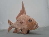 Peixe decorativo em pedra natural