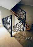nowoczesna stalowa balustrada / barierki LOFT / schodowa / wewnętrzna