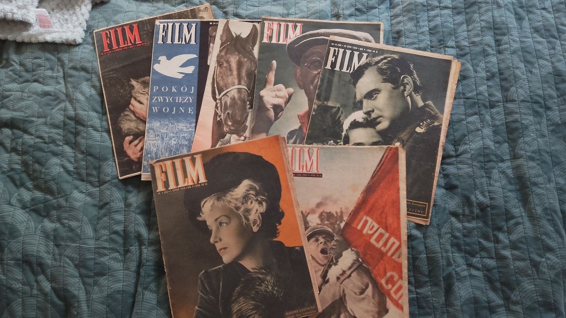 Gazety Film 1950 rok zestaw siedmiu gazet