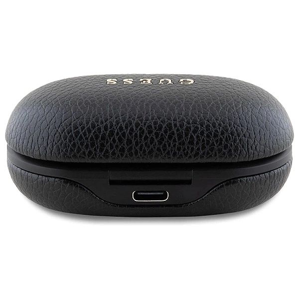 Słuchawki Bluetooth Guess Grained Classic Logo TWS + stacja dokująca -