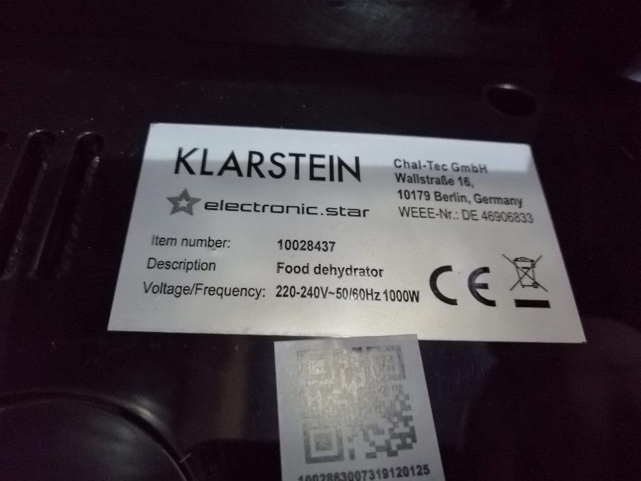 Suszarka do grzybów i owoców Klarstein