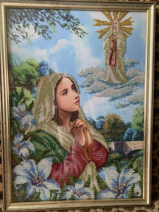 Картина бісером, картина вишита, вишивка