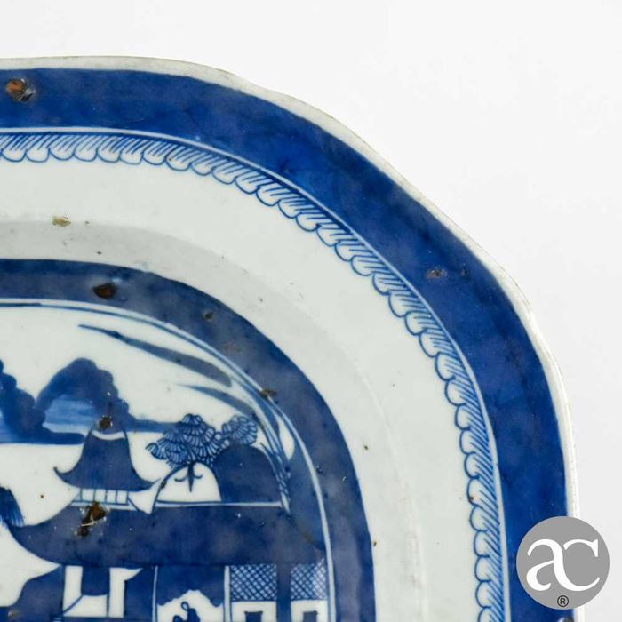 Travessa China, pagodes e Paisagem, Cantão, período Qianlong séc XVIII