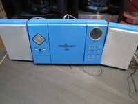 Radio Mini wieża 2 kolumny MP3 CD USB SD FM niebieska OneConcept