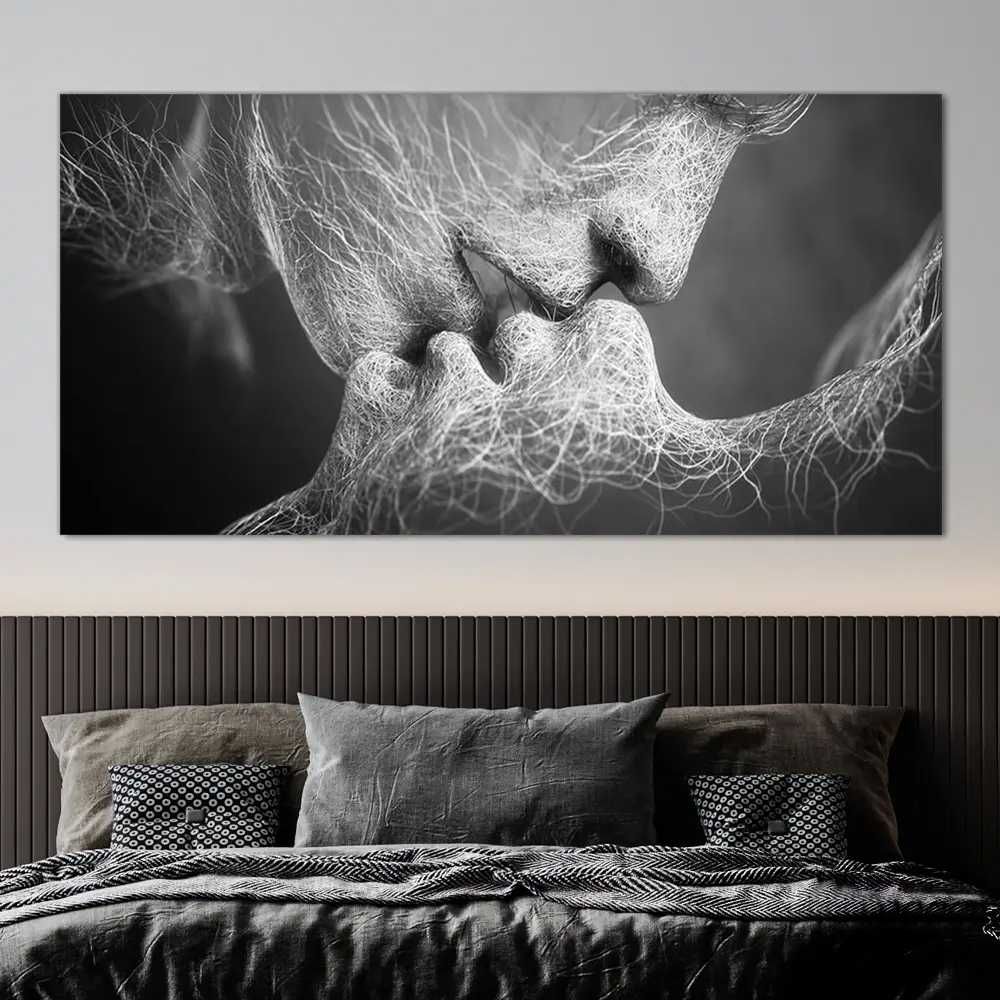 Срібний поцілунок Картна на стіну для спальні вітальні квартири студії