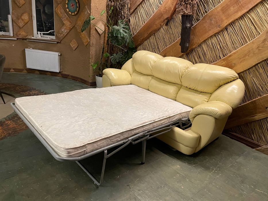 Шкіряний диван-ліжко ,крісла.Кутовий.Угловой  кожаный