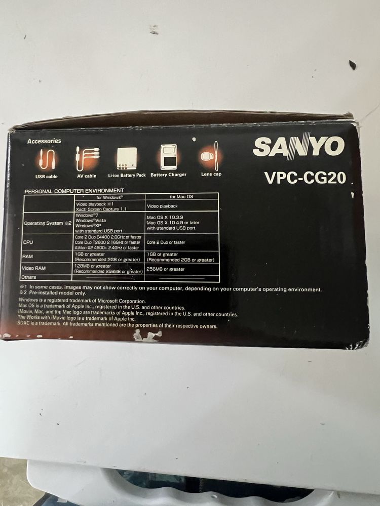 Camera de Filmar Sanyo VPC-CG20