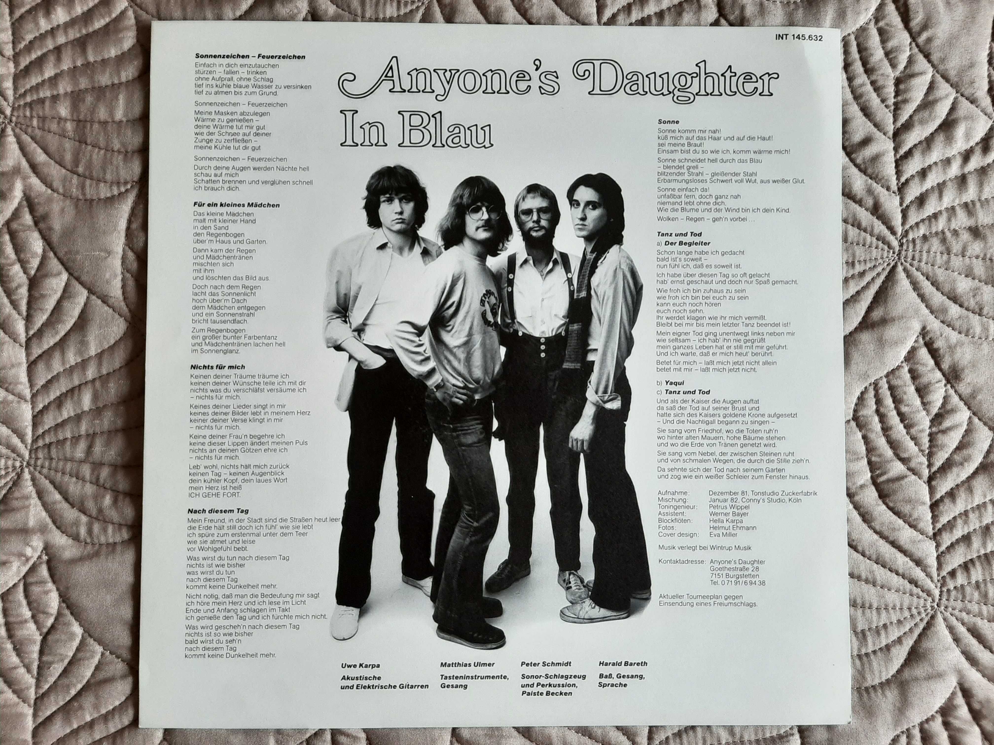 Anyone`s Daughter - In Blau - Germany - Vinil LP