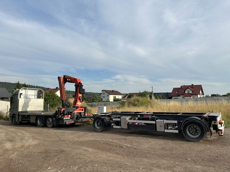 Mercedes-Benz Actros 2541 BDF kontener 6x2 EZ Palfinger 29009 poszerzony  Actros 2541 z HDS Palfinger PK29002 + PILOT plus przyczepa komplet