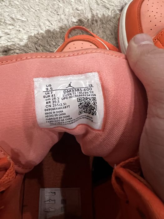 Кросівки Nike air jordan 1 mid Orange black оригінал