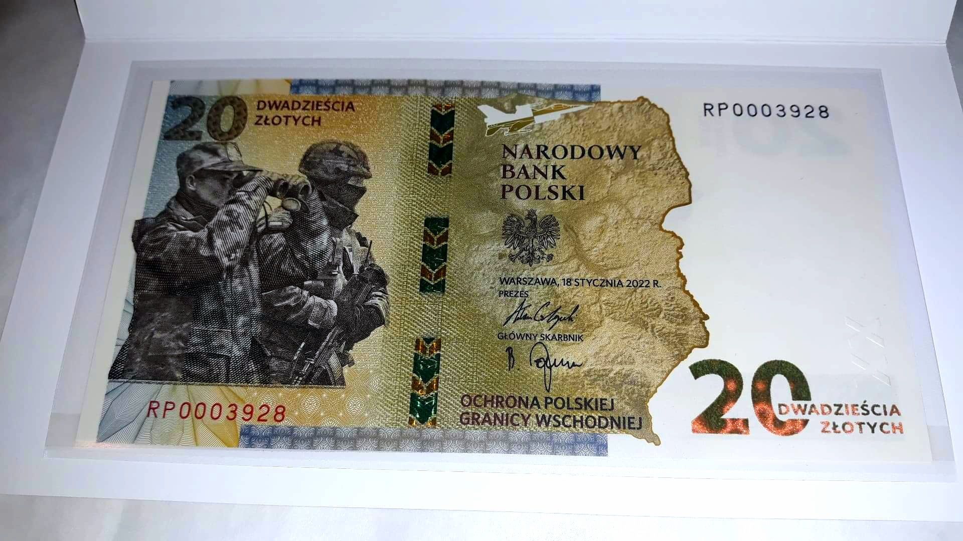 Banknot 20 zł Ochrona polskiej granicy wschodniej nr. 3928