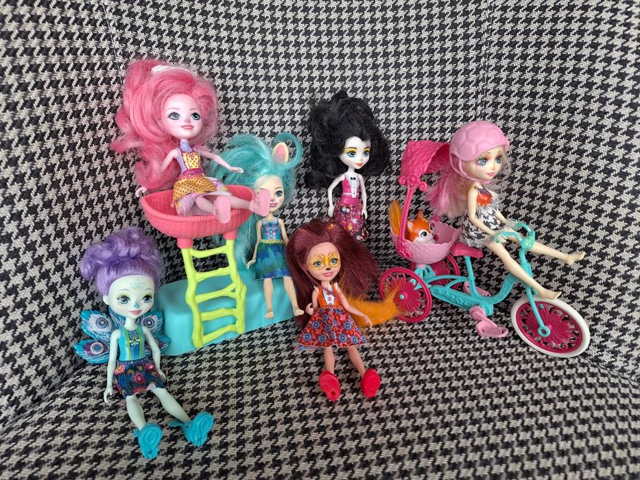 Enchantimals 6 lalek, rower, lisek