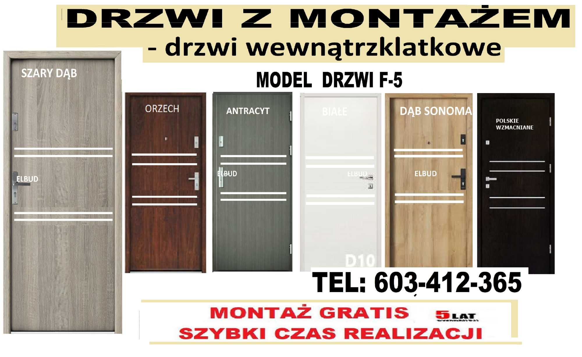 Drzwi Zewnętrzne Wejściowe do Mieszkań w Bloku z Montażem