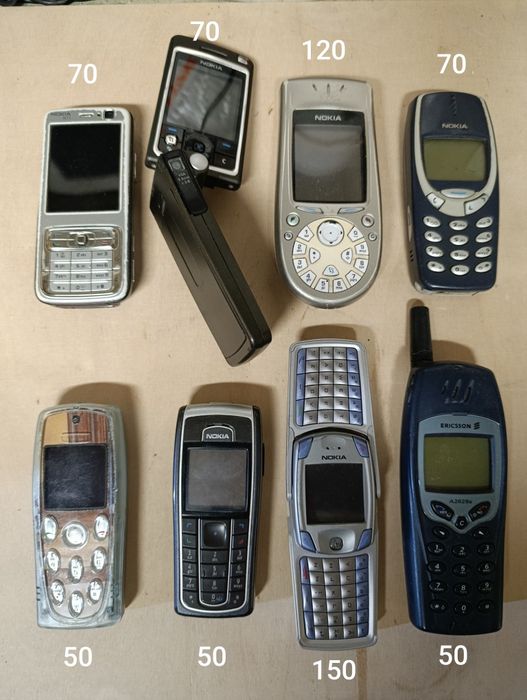 Nokia n95, n73, n70, 6630, 6600, 6260, 3650, 6820, 3310 stare telefony