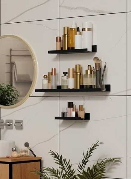 3 szt metalowe półki wiszace 50 30 i 20cm czarna półka do zawieszenia