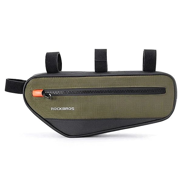 Torba Rockbros rowerowa na ramę 1,7 l - zielono-czarna