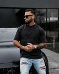 O la voga men t-shirt męski washed czarny L