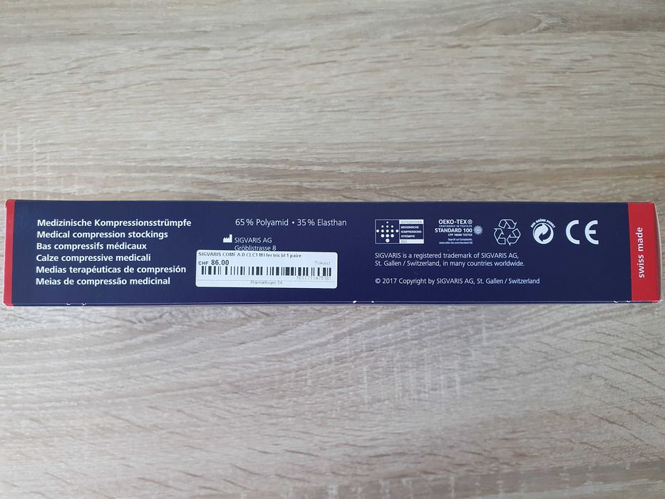 SIGVARIS medical comfort preto_mini-meia_como NOVO