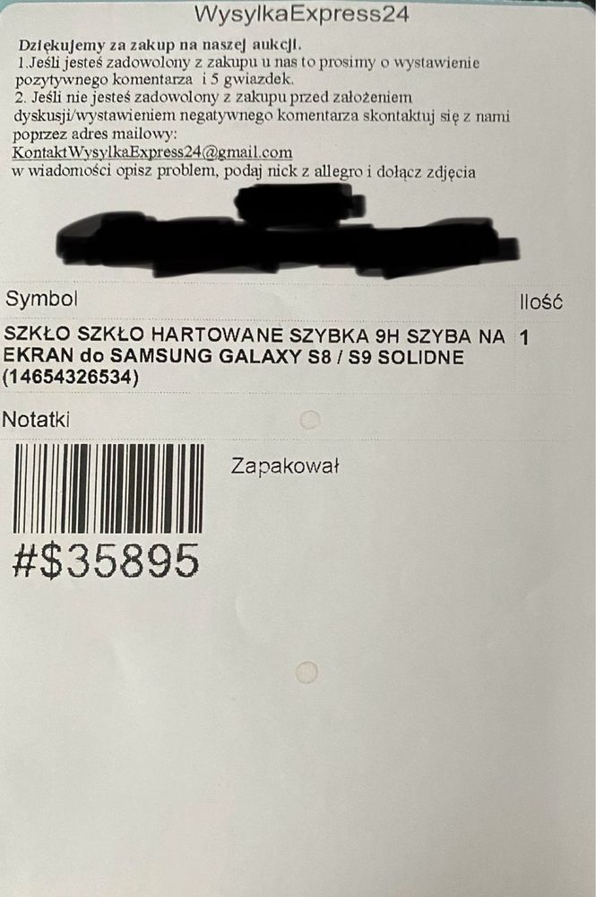 Szkło hartowane 9H do telefonu Samsung galaxy S8/S9