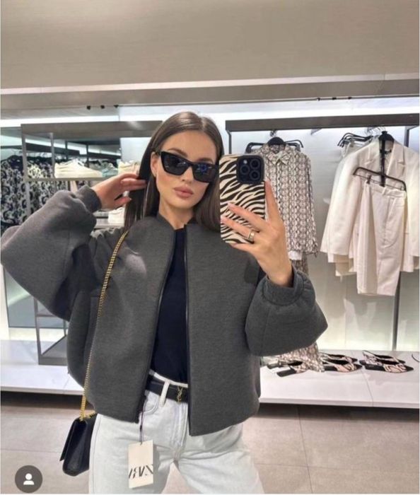 Бомбер Сірий Zara